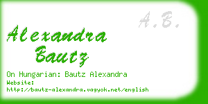 alexandra bautz business card
